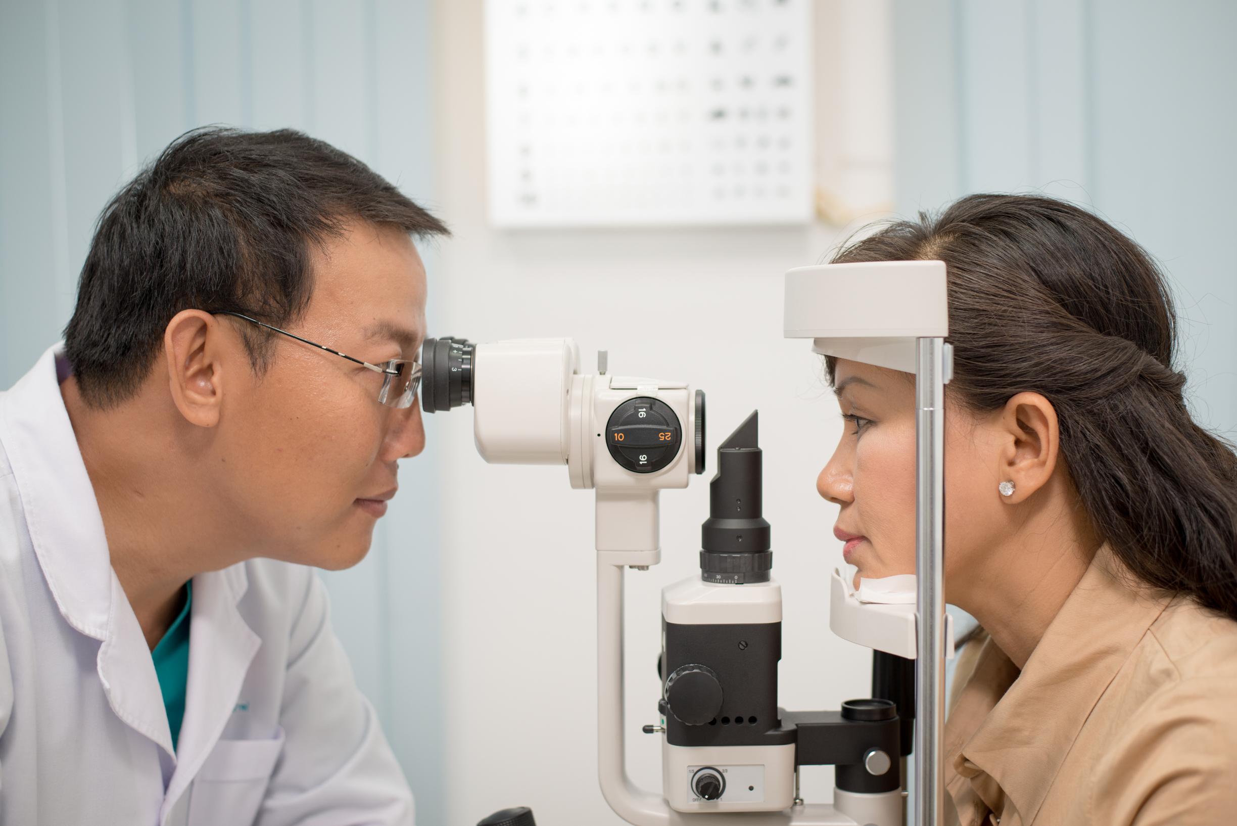An eye check-up in Singapore